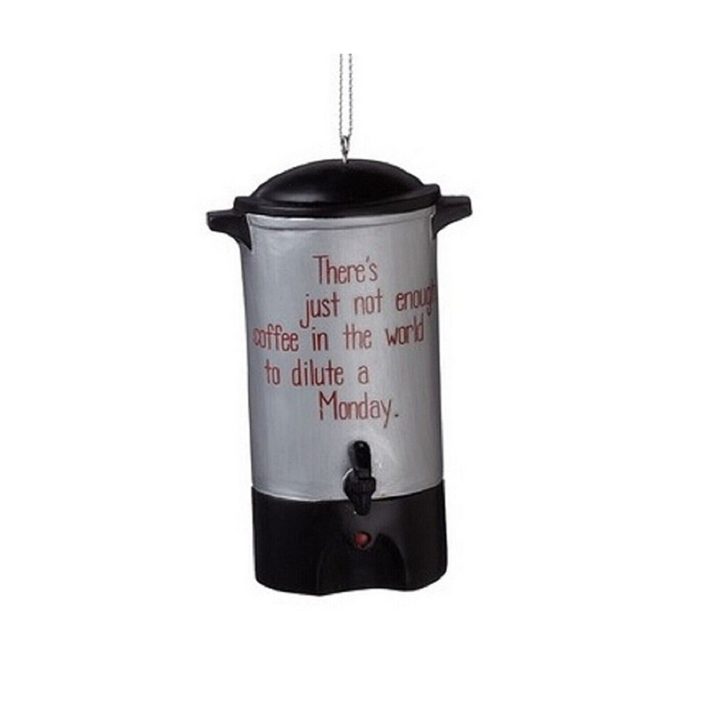 Midwest-CBK Gray Coffee Pot Christmas Ornament Office Home Tree Funny Hanging